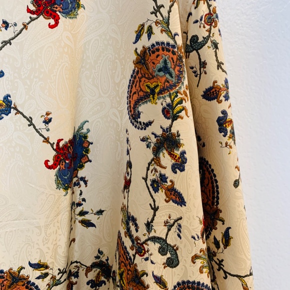 Rhoda Lynne Vintage Silk Bomber Jacket XL Paisley Floral Full Zip Up Coat Boho - Picture 13 of 15